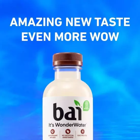 Bai Antioxidant Infused Water Beverage, Molokai Coconut with Vitamin C, 12 Pack.