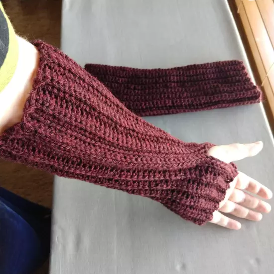 Custom Crochet Arm Warmers made to order fingerless gloves OSFA stretchy punk