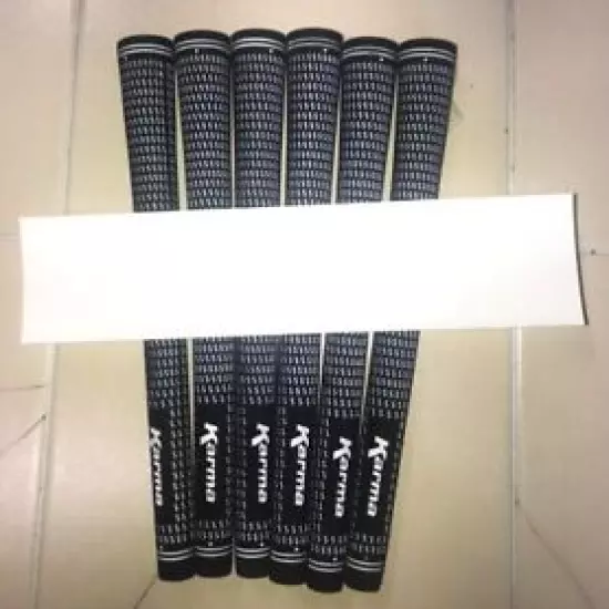 JUNIOR KARMA VELOUR GOLF GRIPS WITH SOLVENT ACTIVATED TAPE STRIPS 6 grips