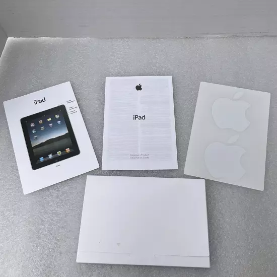 Empty Apple RETAIL BOX Original 2010 1st Apple iPad Inserts And Apple Decals