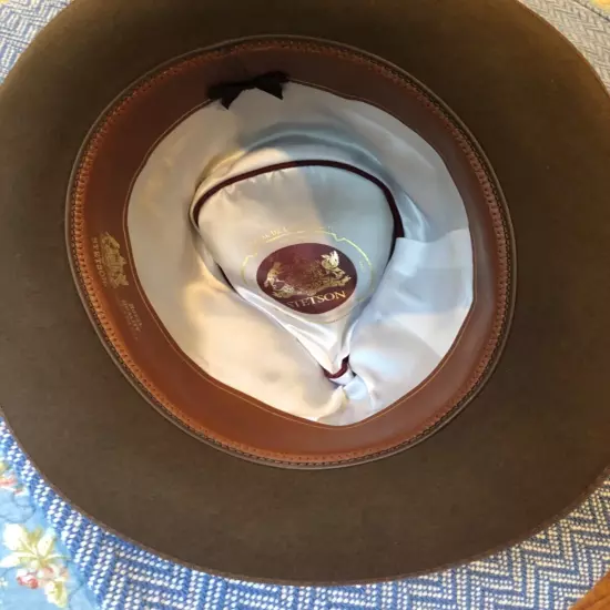 Stetson Roadster Hat walnut 7 1/2 fur felt fedora