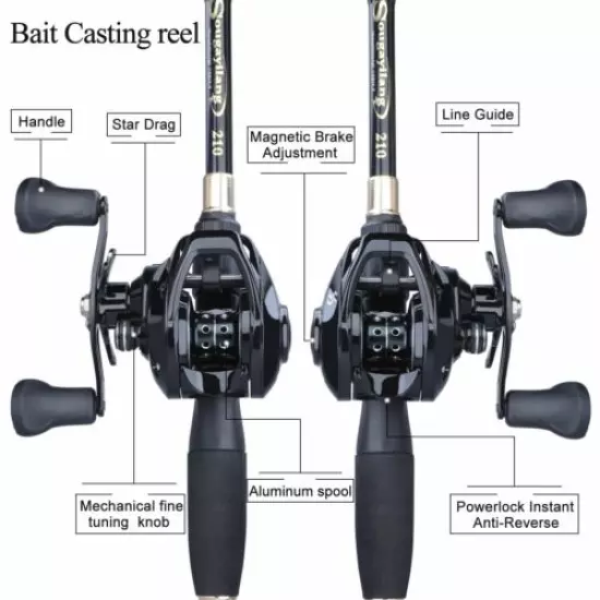 Telescopic Casting Fishing Rod & Reel Combo Lures Ultralight Travel Pole Tackle