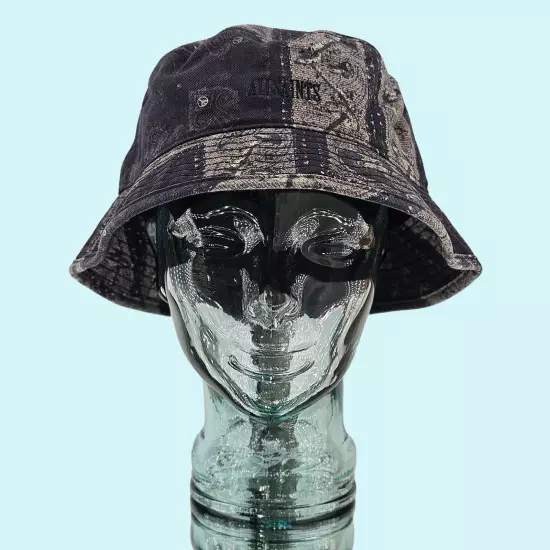 All Saints Hat Bucket Hat Black Bandana Print Summer Grunge Vacation Outdoor New