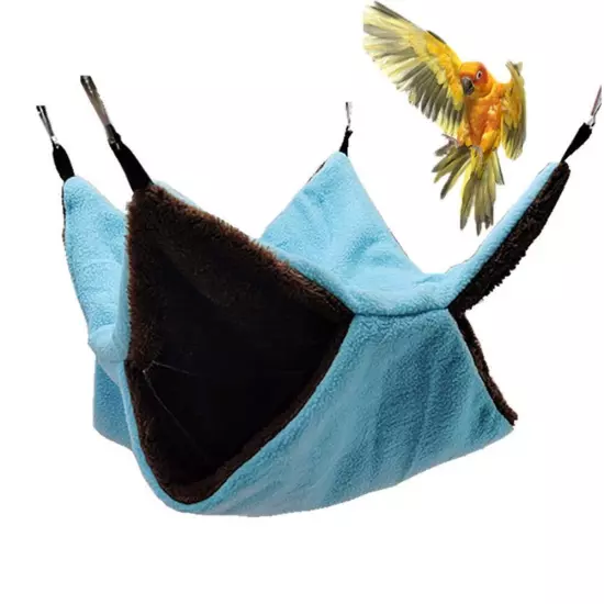 Bird Nest Double Layer Hanging Hammock Bed Toy for Parrot Parakeet Cockatiel ...