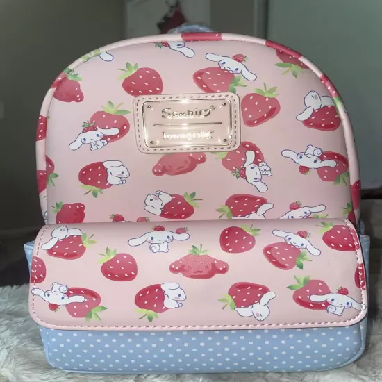 Loungefly Sanrio Cinnamoroll Strawberry Allover Print Mini Backpack