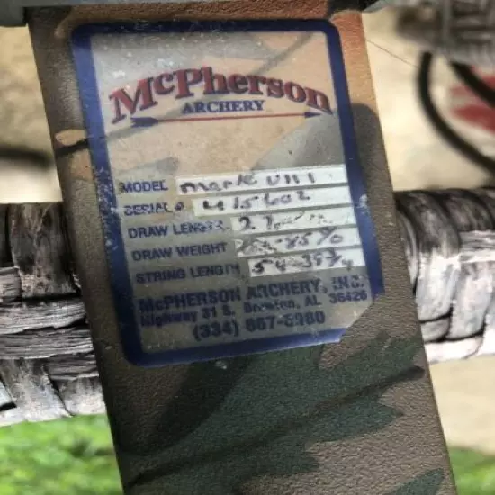 Bow Mathew McPherson MARK VIII Compound bow hunting #415602