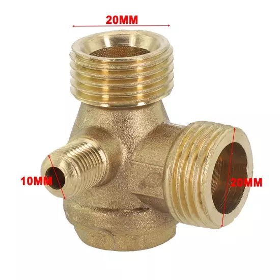 Reliable Copper Check Valve for Air Compressor Easy Installation 20x20x10mm