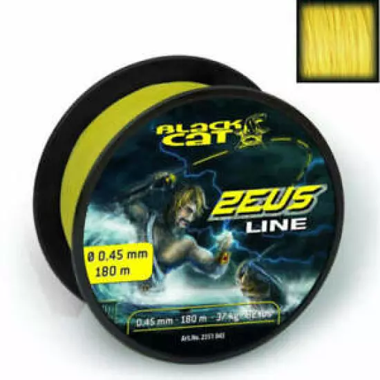 Black Cat Zeus HPPE Braided fishing Line high vis Yellow 0.60mm 300m 130LBS 