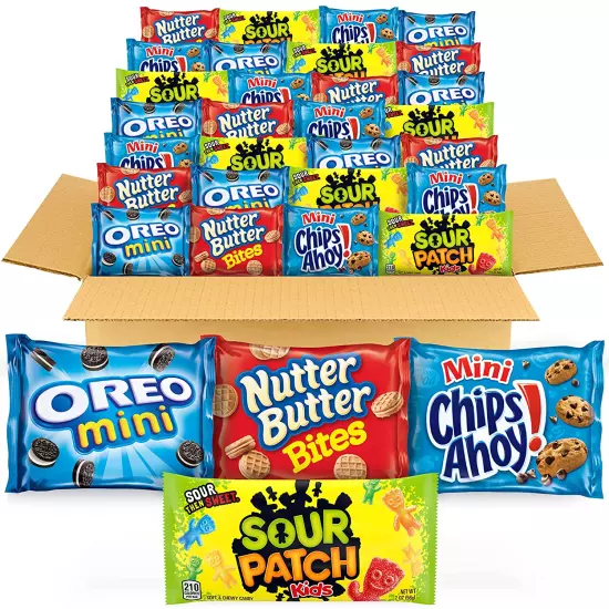 Mini Cookies, CHIPS AHOY! Mini Cookies, SOUR PATCH KIDS Candy & Nutter Butter Bi