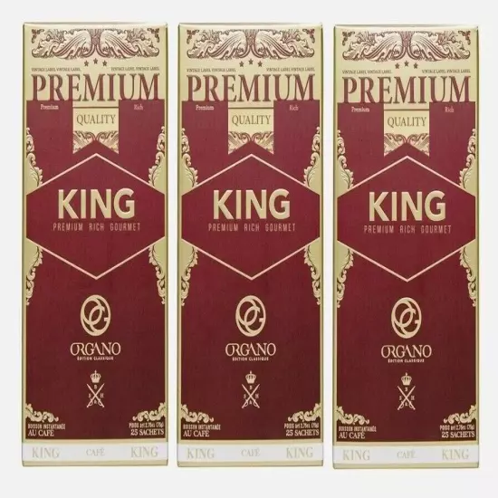 3 boxes Organo Gold Gourmet Organic King of Coffee