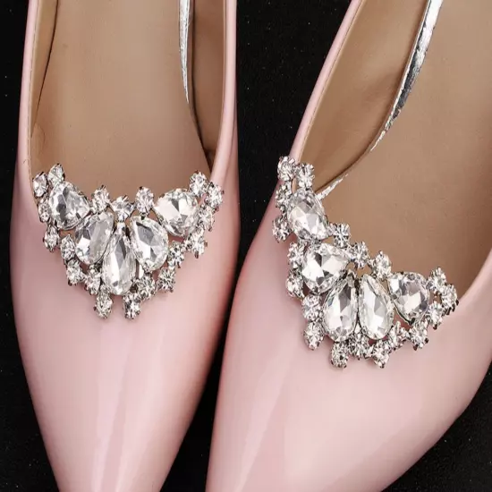 Sparkling Crystal Bridal Shoe Clips – Elegant Rhinestone Accents for Any Shoes