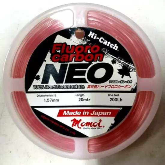 Momoi Hi-Catch NEO Pink 200lb Flurocarbon Leader fluro carbon made in japan 