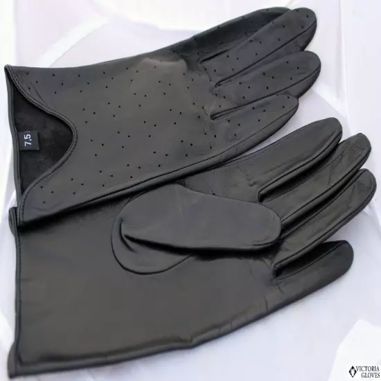 !BRAND NEW! Black Classic Wrist Length Stylish Leather Gloves! BRAND NEW!