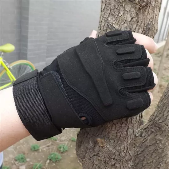 Military Tactical Half Finger Gloves Shooting Combat Army Work Fingerless Gloves