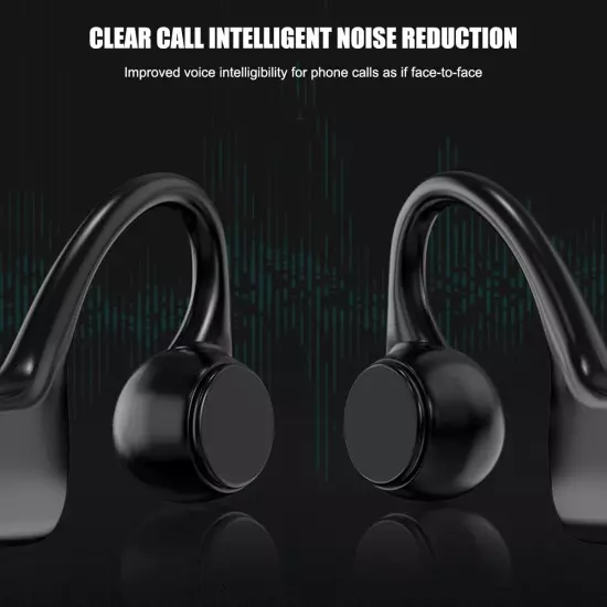 Wireless Bluetooth 5.3 Outdoor Bone Conduction Headphones Earbuds Sport Headset