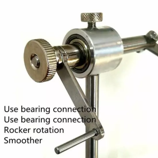 Silver Rotary Fly Tying Vise With C-clamp Strengthened Hard Jaw 360 Rotation