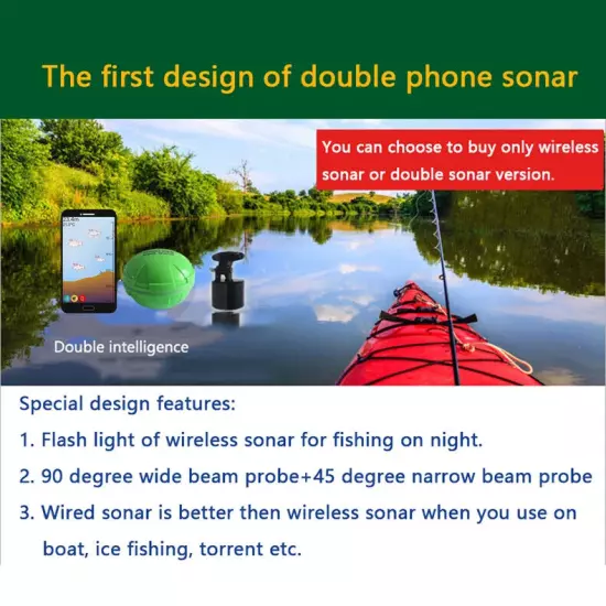 Smart Phone Fish Finder Sonar Fish Finder Bluetooth Intelligent Visual Fishing