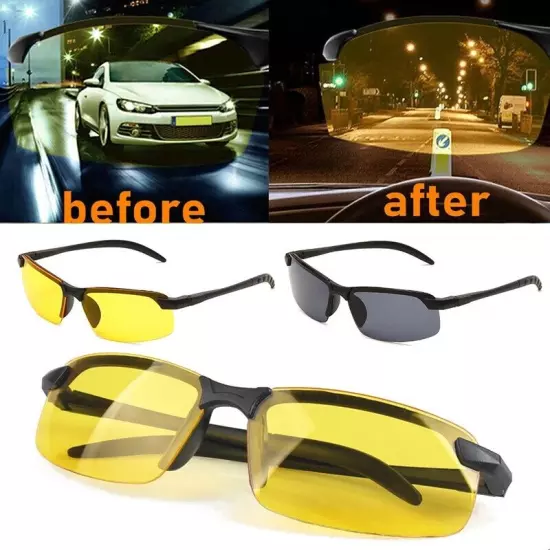 Sunglasses Driving Day Night Glasses Polarized Anti-UV Night Vision Eyewear