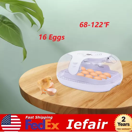 16 Eggs Incubator Turning Digital Hatcher Chicken Egg Automatic Turner Hatching