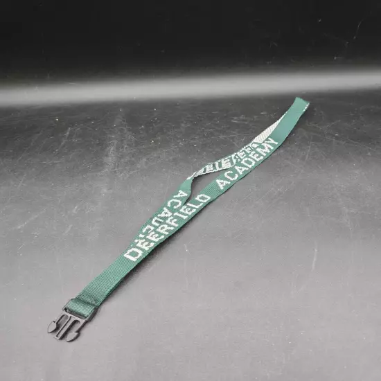 Deerfield Academy Logo 1797 Green And White Lanyard Keys ID 