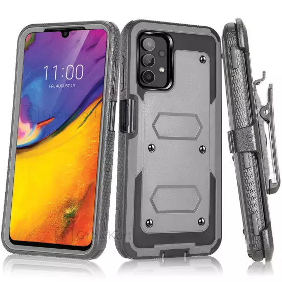 ARMOR TANK RUGGED Phone Case Cover Clip Stand Holster +BUILT IN SCREEN PROTECTOR