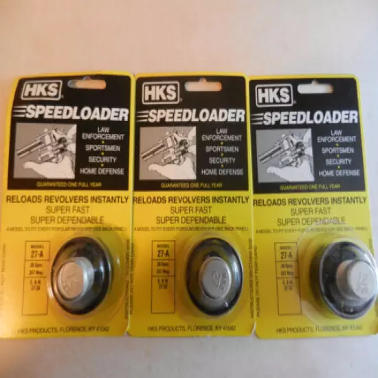 HKS Speedloader; 27-A; 6-Shot; 38 Spec 357 Mag; 3 Pack; Fast & Dependable