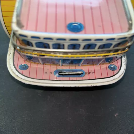 Untested Vintage 1960's Modern Toys Tin Litho Showboat Made In Japan