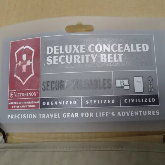 Victorinox Deluxe Concealed Security Belt Black Slim Design adjustable "NEW"