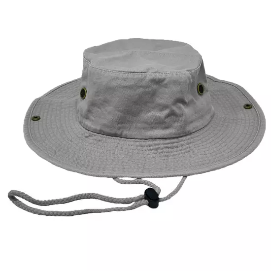 Unisex 100% Cotton Bucket Hat Fishing Camping Safari Boonie Sun Brim Summer Cap