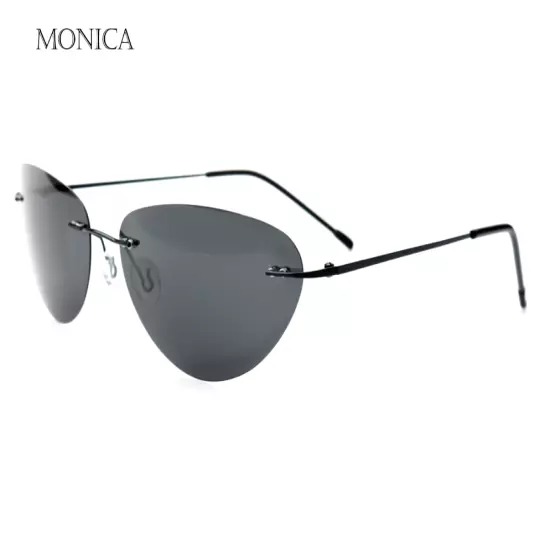 Ultralight Rimless Matrix Fashion Neo Style Polarized Driving Sunglass for Men