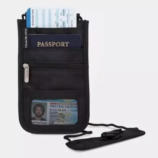 Travelon Passport ID & Boarding Pass Holder bag, wallet purse back