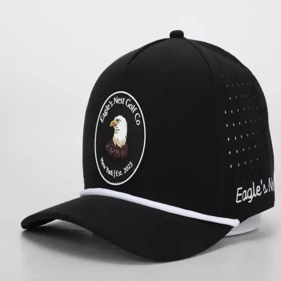 Rope Snapback Golf Hat/Cap Eagle's Nest Golf Co. (Black)