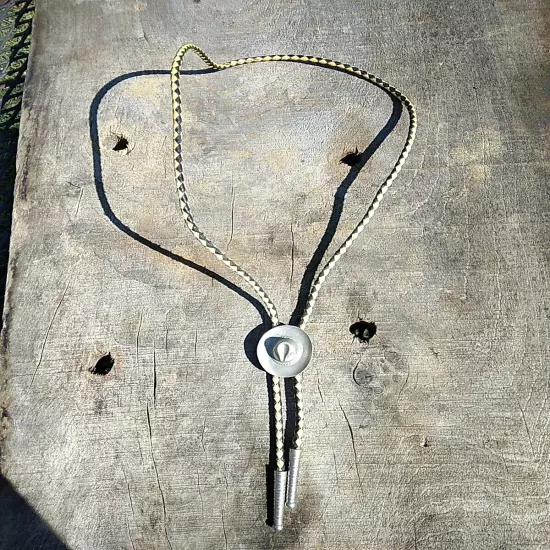 Western Cowboy Hat Cord Bolo Tie, Necktie, Necklace