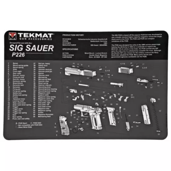 TEKMAT Armorers Bench Mat – Sig Sauer P226