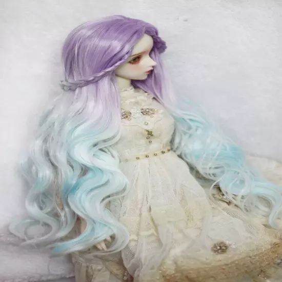 Curly hair bangs braid High Temperature Fiber BJD Doll Wig for 1/3 1/4 1/6