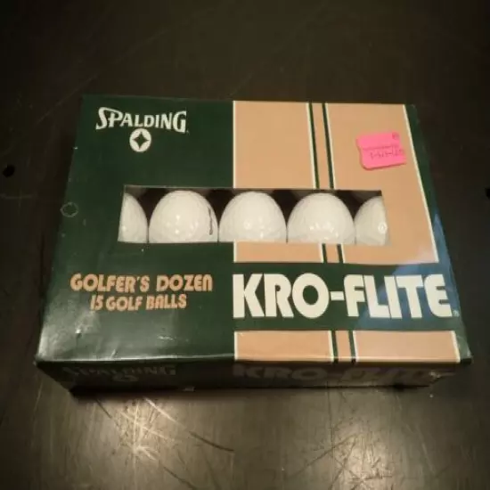 Spalding Kro-Flite Golfer's Dozen 15 Golf Balls: New Unopened Pack