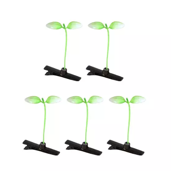 5pcs Hair Clip Cute Headwear Grass Plant Hair Clip Plant Bean Sprout Clip H W ✨◇