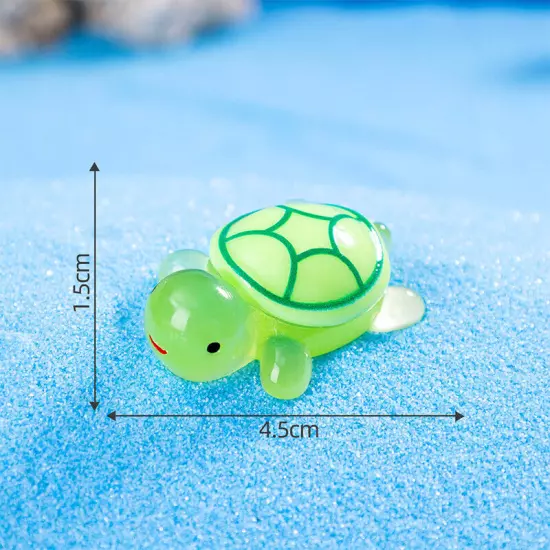 Cartoon Resin Luminous Turtle Ornament Cartoon Aquarium Fish Tank Miniature D Sn