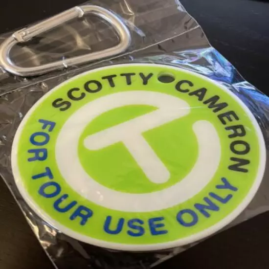 Brand New Scotty Cameron Circle T Black Lime Putting Disc Circle T Bag Tag