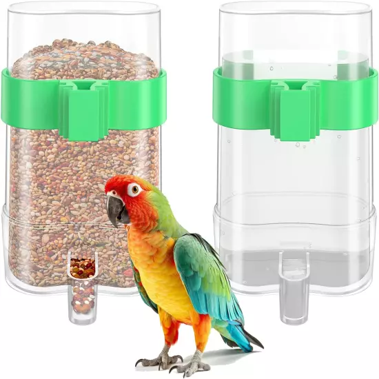 Bird Water Dispenser, Bird Cage Feeder, Parakeet Cage Accessories, 2 Pcs Automat