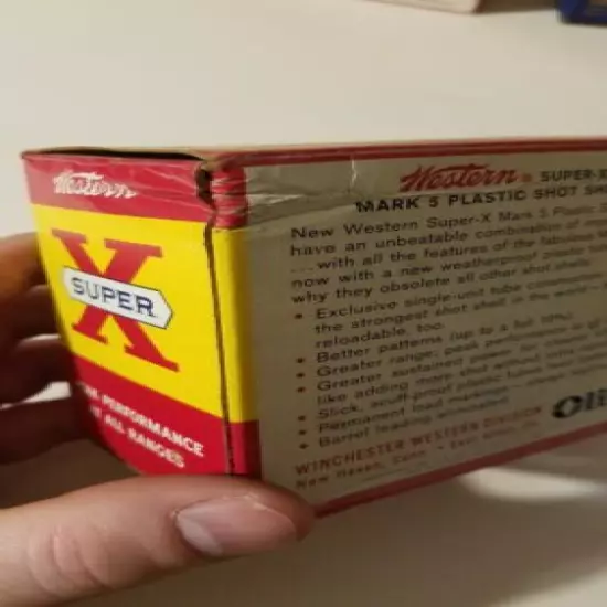  Western Super X Mark 5 Very Rare 16 Gauge Shotgun Shell Empy Box ONLY see pics