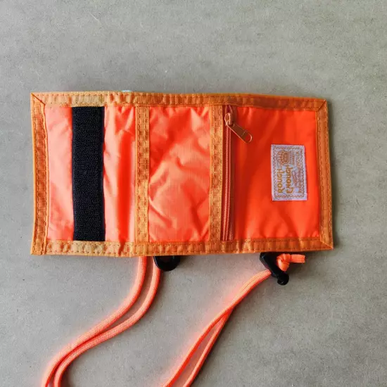 Rough Enough Wallet Orange Tri Fold Canvas