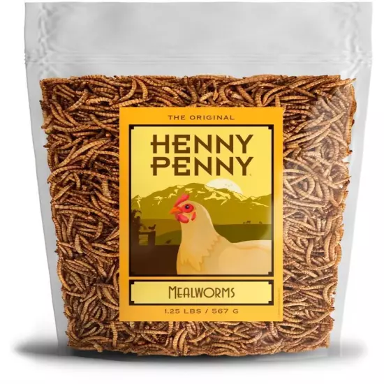 Volkman The Original Henny Penny Nutritious Dehydrated Mealworms 1.25-Pounds