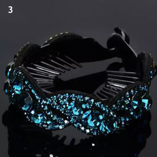 Rhinestone Flower Hair Claws Women Crystal Bird Nest Twist Clip Hairpin Headwear