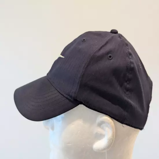 Nike DriFit lightweight Pinstripe Pattern Hat Baseball Cap Adjustable Strap Navy