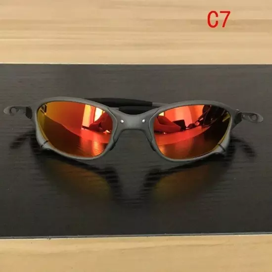 X Metal Juliet Cyclops Sunglasses UV 400 Ruby Polarized Glass Titanium Goggles.