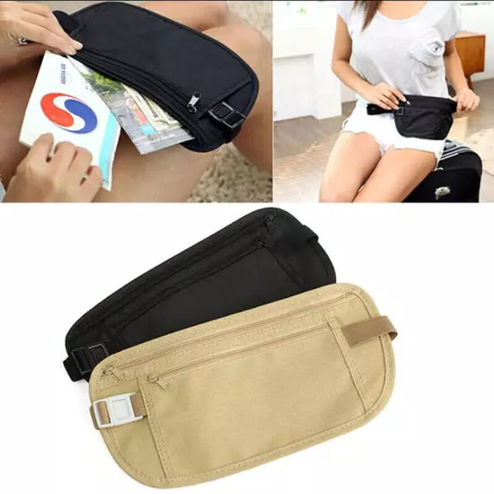 Travel Money Belt Hidden Waist Security Wallet Bag Passport Pouch ID Holder Z:yq