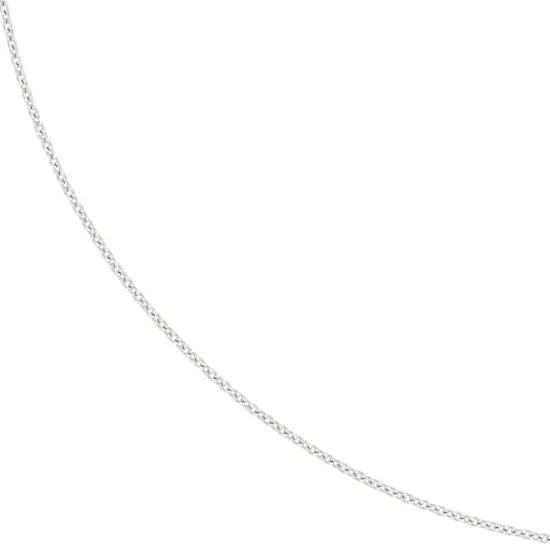 0.90MM CABLE CHAIN LOBSTER LOCK NECKLACE REAL 14K WHITE GOLD