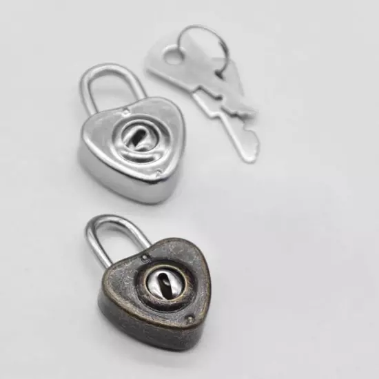 1Set Luggage Lock Security Key Lock Heart Shaped Journal Book Lock