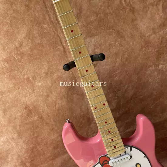 Hello Kitty Stratocaster ST Electric Guitar S-S-H pickup 22frets Fast Shipping